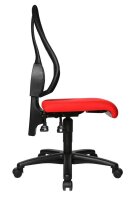 Topstar Bürostuhl Open Point P, OP100 G21 Stoff rot, Gestell schwarz