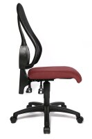 Topstar Bürostuhl Open Point P, OP100 G27 Stoff rot, Gestell schwarz