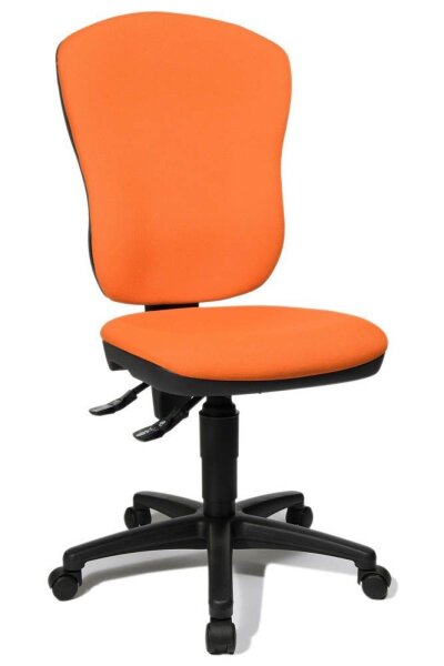 Topstar Bürostuhl Point 80, 8180 G04 Stoff orange, Gestell schwarz