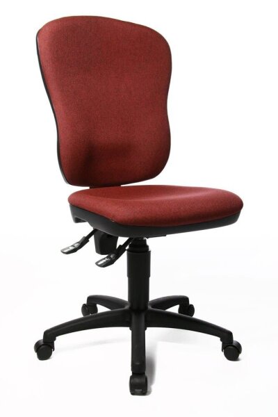 Topstar Bürostuhl Point 80, 8180 G27 Stoff rot, Gestell schwarz