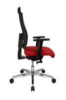 Topstar Bürostuhl Profi Net 11, PS59H T31 Stoff rot, Gestell alu