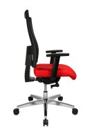 Topstar Bürostuhl Profi Net 11, PS59H T31 Stoff rot, Gestell alu
