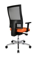 Topstar Bürostuhl Profi Net 11, PS59H T34 Stoff orange, Gestell alu