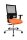Topstar Bürostuhl Profi Net 11, PS59H T34 Stoff orange, Gestell alu