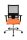 Topstar Bürostuhl Profi Net 11, PS59H T34 Stoff orange, Gestell alu