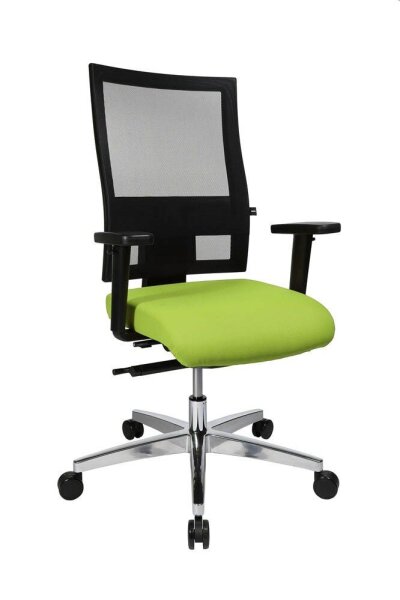 Topstar Bürostuhl Profi Net 11, PS59H T35 Stoff grün, Gestell alu