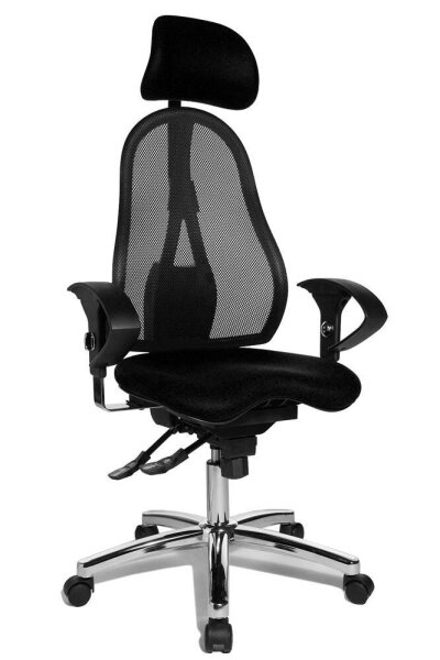 Topstar Bürostuhl Sitness 45, ST99U L50X Stoff schwarz, Gestell chrom