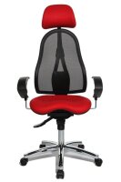 Topstar Bürostuhl Sitness 45, ST99U L51X Stoff rot,...