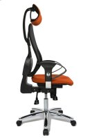 Topstar Bürostuhl Sitness 45, ST99U L54X Stoff orange, Gestell chrom