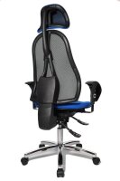 Topstar Bürostuhl Sitness 45, ST99U L56X Stoff blau, Gestell chrom