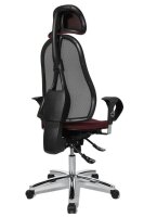 Topstar Bürostuhl Sitness 45, ST99U L57X Stoff rot, Gestell chrom