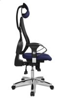 Topstar Bürostuhl Sitness 45, ST99U L58X Stoff blau, Gestell chrom