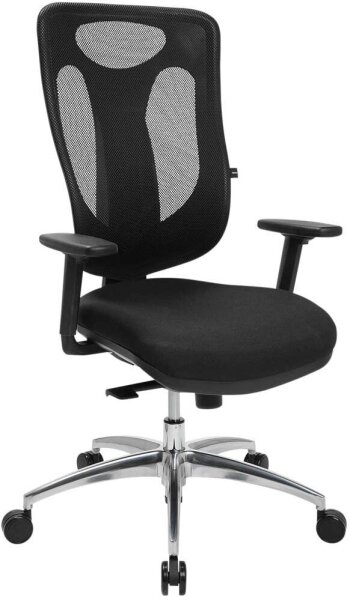 Topstar Bürostuhl Net Pro 100, NN19T T200 Stoff schwarz, Gestell alu