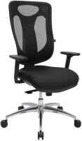 Topstar Bürostuhl Net Pro 100, NN19T T200 Stoff schwarz, Gestell alu
