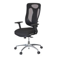 Topstar Bürostuhl Net Pro 100, NN19T T200 Stoff schwarz, Gestell alu