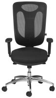 Topstar Bürostuhl Net Pro 100, NN19T T200 Stoff schwarz, Gestell alu