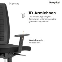 Nowy Styl Bürostuhl Navigo Stoff schwarz, Gestell chrom