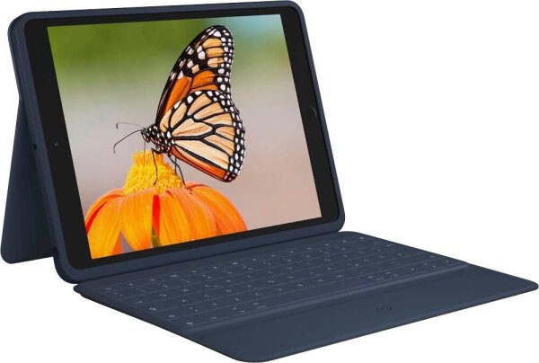 Logitech Rugged Combo 3 Tablet-Tastatur blau geeignet für Apple iPad 7. Gen (201