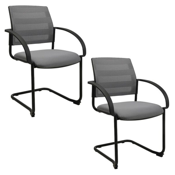 Topstar Besucherstühle AIRWORK MEETING 20.1 BB400BMT3CX3 grau Stoff, 2 St.