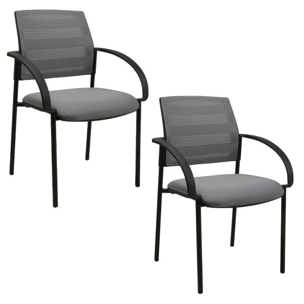 Topstar Besucherstühle AIRWORK MEETING 10.1 BB200BMT3CX3 grau Stoff, 2 St.
