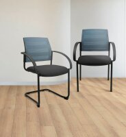 Topstar Besucherstühle AIRWORK MEETING 10 BB200BMT0CX9 ocker, schwarz Stoff, 2 St.