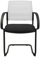 Topstar Besucherstühle AIRWORK MEETING 20 BB400BMT0CX2 schwarz, weiß Stoff, 2 St