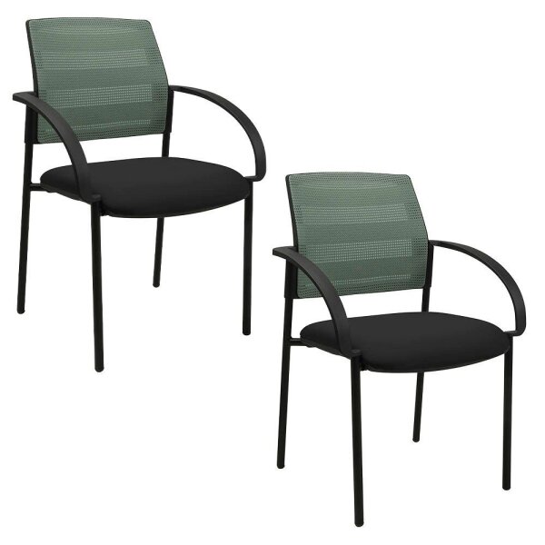 Topstar Besucherstühle AIRWORK MEETING 10 BB200BMT0CX5 mint, schwarz Stoff, 2 St.