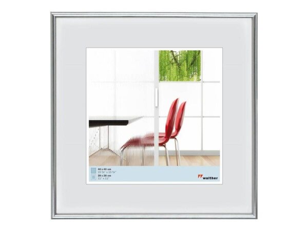 walther design Bilderrahmen Galeria silber 41,1 x 41,1 cm