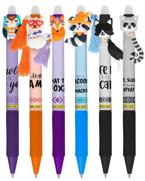 ONLINE® magiXX Fun Gelschreiber Charm 0,7 mm, Schreibfarbe: blau, 6 St.