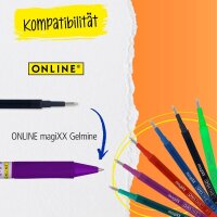ONLINE® magiXX Fun Gelschreiber Charm 0,7 mm, Schreibfarbe: blau, 6 St.
