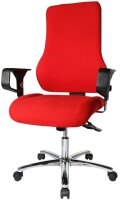 Topstar Bürostuhl Top Point Deluxe, TO29X G21 Stoff rot, Gestell chrom