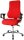 Topstar Bürostuhl Top Point Deluxe, TO29X G21 Stoff rot, Gestell chrom