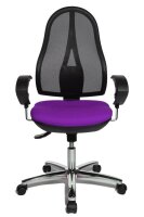 Topstar Bürostuhl Open Point SY Deluxe, OP290U G03 Stoff lila, Gestell chrom
