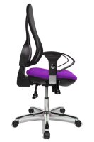 Topstar Bürostuhl Open Point SY Deluxe, OP290U G03 Stoff lila, Gestell chrom