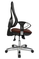 Topstar Bürostuhl Open Point SY Deluxe, OP290U G08 Stoff braun, Gestell chrom