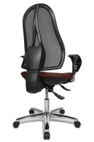Topstar Bürostuhl Open Point SY Deluxe, OP290U G08 Stoff braun, Gestell chrom
