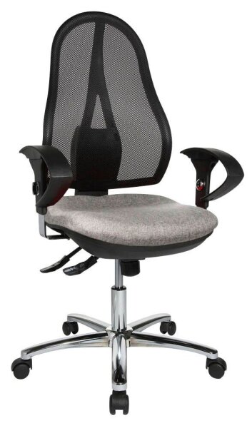 Topstar Bürostuhl Open Point SY Deluxe, OP290U G23 Stoff grau, Gestell chrom