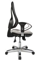 Topstar Bürostuhl Open Point SY Deluxe, OP290U G23 Stoff grau, Gestell chrom