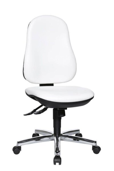 Topstar Bürostuhl Support® SY, 8559 D16 Kunstleder weiß, Gestell chrom