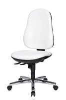 Topstar Bürostuhl Support® SY, 8559 D16 Kunstleder weiß, Gestell chrom