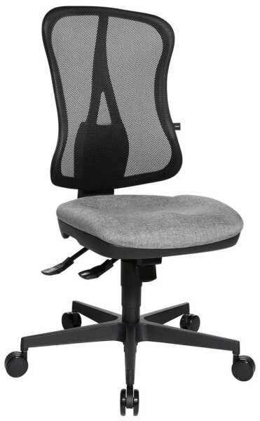 Topstar Bürostuhl Head Point SY, HE200 G23/B90 Stoff grau, Gestell schwarz