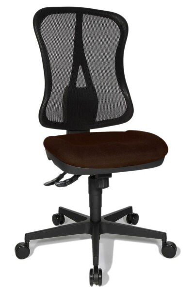 Topstar Bürostuhl Head Point SY, HE200 G08/B90 Stoff braun, Gestell schwarz