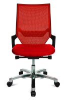 Topstar Bürostuhl Autosynchron®-1 Alu, AU1090 T31 Stoff rot, Gestell alu