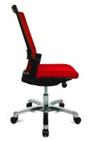 Topstar Bürostuhl Autosynchron®-1 Alu, AU1090 T31 Stoff rot, Gestell alu