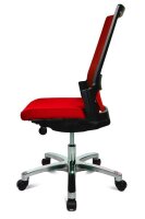 Topstar Bürostuhl Autosynchron®-1 Alu, AU1090 T31 Stoff rot, Gestell alu