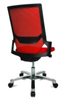 Topstar Bürostuhl Autosynchron®-1 Alu, AU1090 T31 Stoff rot, Gestell alu