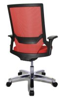 Topstar Bürostuhl Autosynchron®-1 Alu, AU1090 T31 Stoff rot, Gestell alu