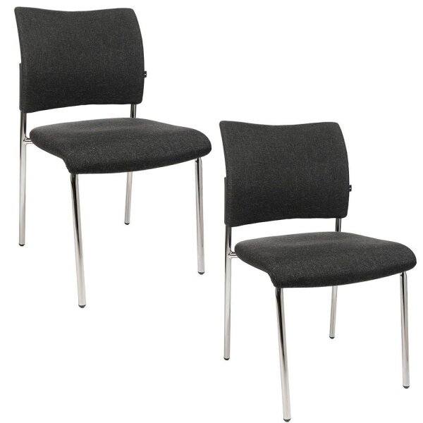 Topstar Besucherstühle Visit 10 NV190 G22 anthrazit Stoff, 2 St.