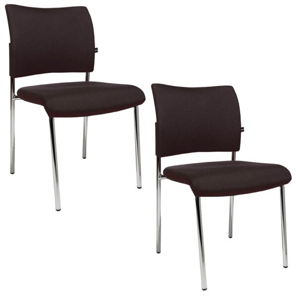 Topstar Besucherstühle Visit 10 NV190 G08 braun Stoff, 2 St.