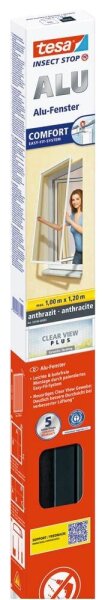 tesa Fliegengitter Insect Stop Alu Comfort anthrazit 1,0 x 1,2 m